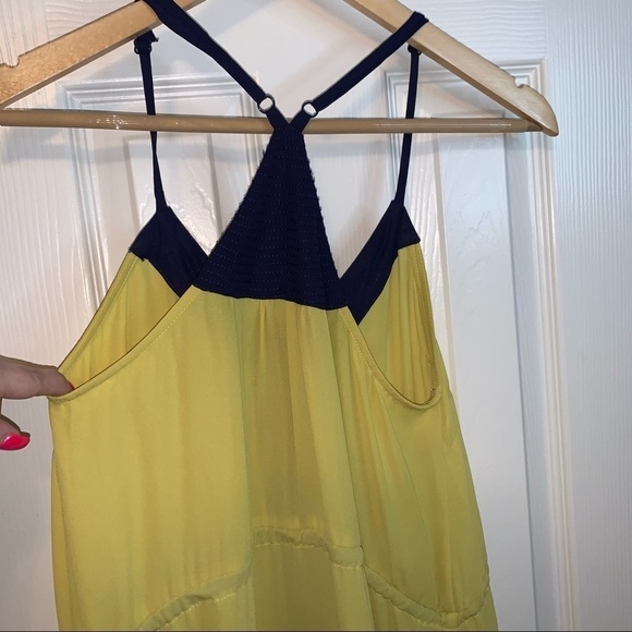 Umgee Yellow Spaghetti String Deep V-Neck Casual Summer Dress size Small - Picture 5 of 6